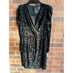 Tommy Hilfiger Velvet Dark Green Sheath Dress Size 4